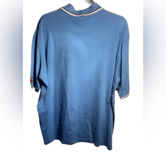 Vintage 3 button stretch Paul & Shark yachting Sky Blue Polo Shirt XXL - Picture 3 of 4